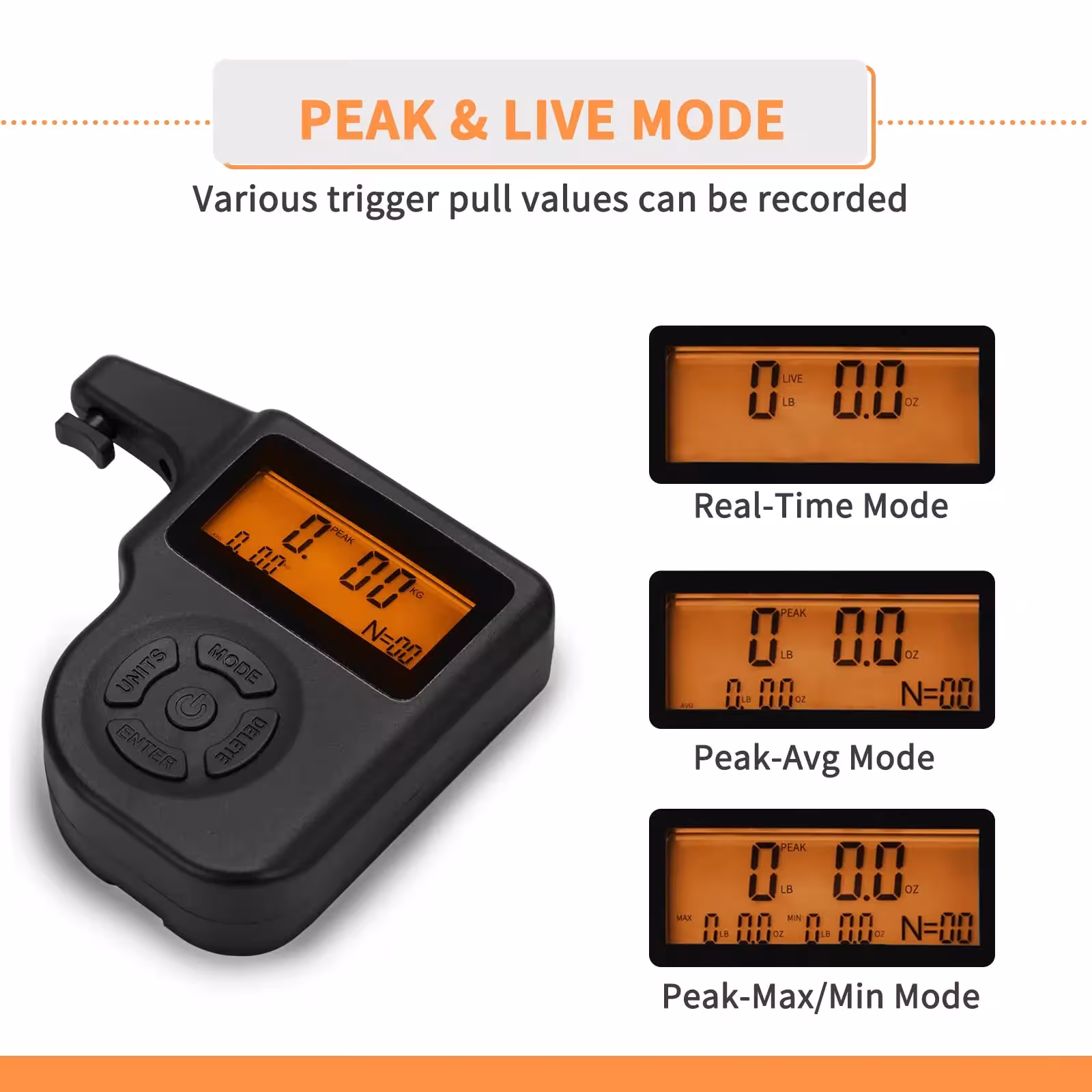 Professional digital click force gauge 0-12 lbs scale with LCD display
