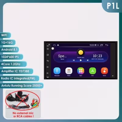 Autoradio universale Hizpo 7 pollici AI con controllo vocale Android GPS per Toyota