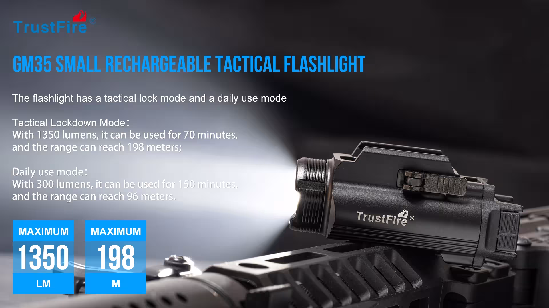 tactical flashlight USB-C