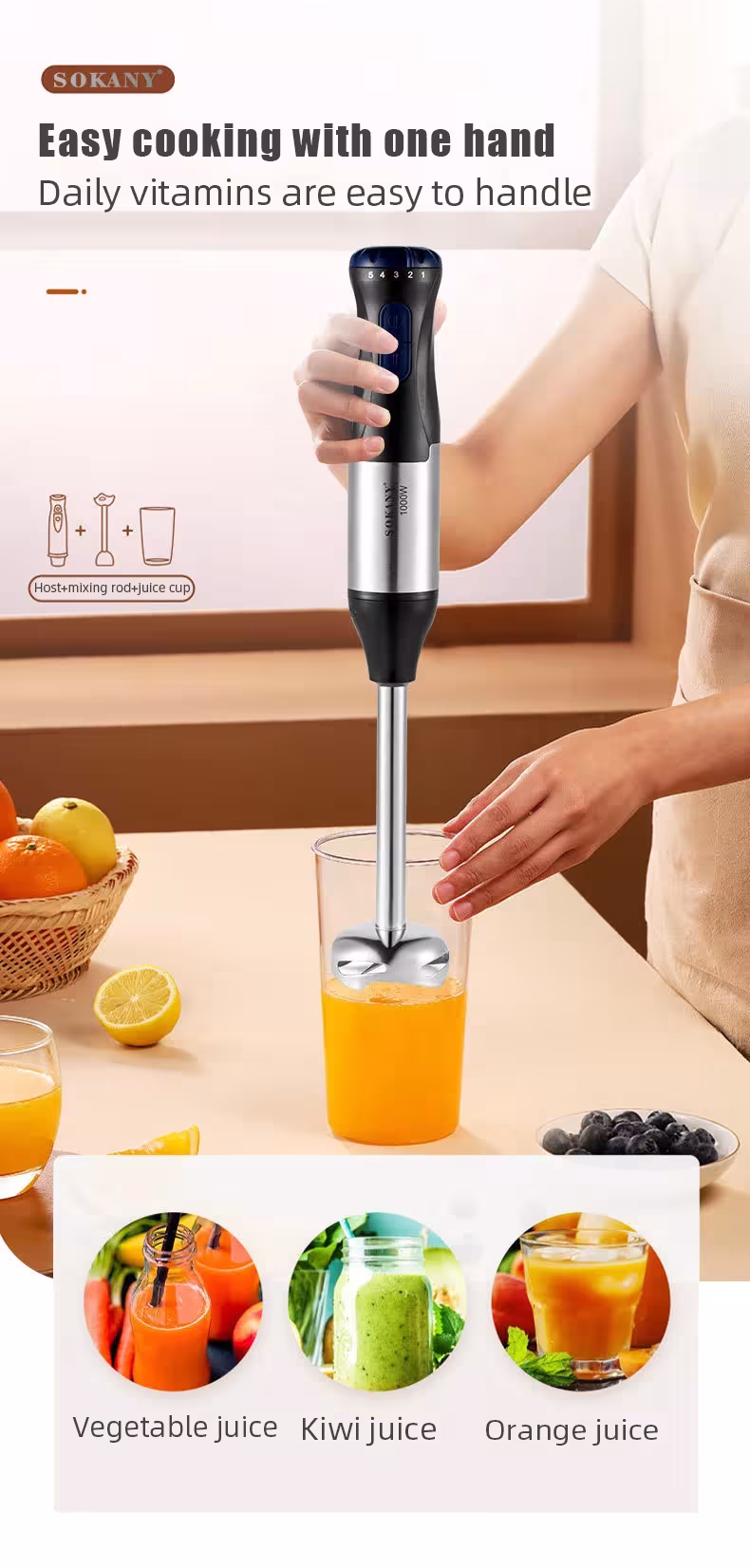 handheld blender 1000W