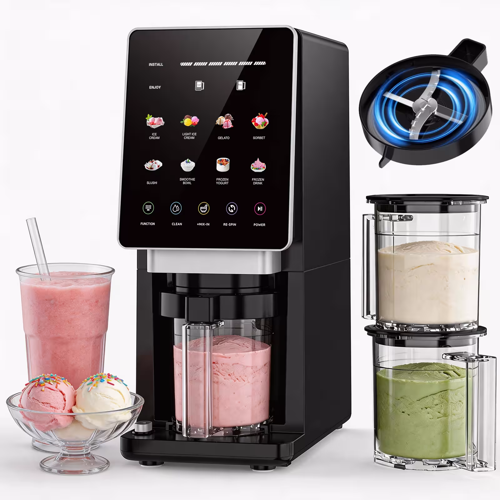 Teenow KF-2501U1 gelato produttore con 8 applicazioni e funzione arbitraria