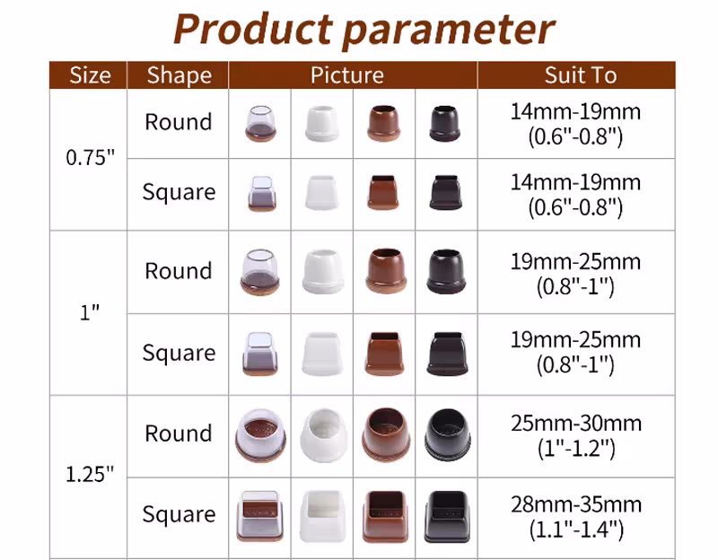 chair leg protection covers