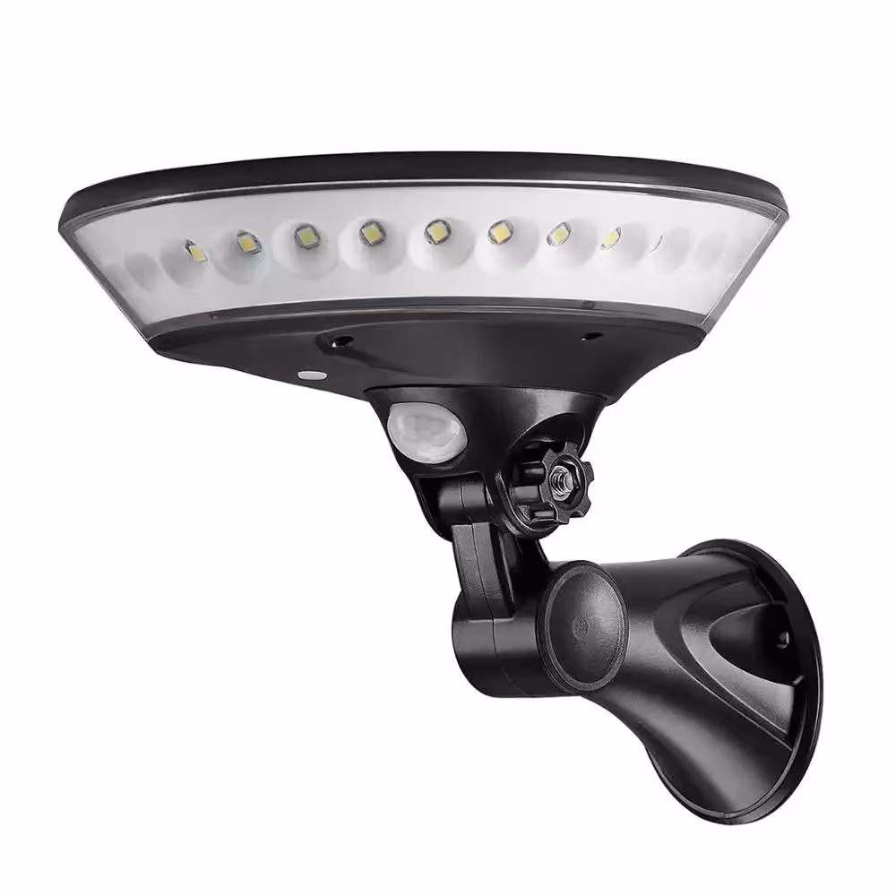 360° apšvietimo saulės sieninis šviestuvas su PIR judesio jutikliu, 29 LED, lauko lempa sodui