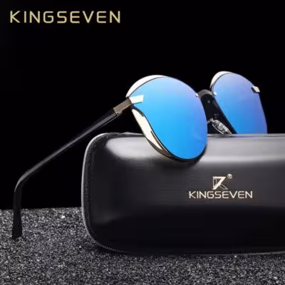 Occhiali da sole a gatto KINGSEVEN per donna, polarizzati, stile vintage, protezione UV400