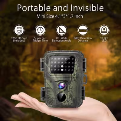 20MP 1080P Cámara de vigilancia mínima 850NM función de visión nocturna