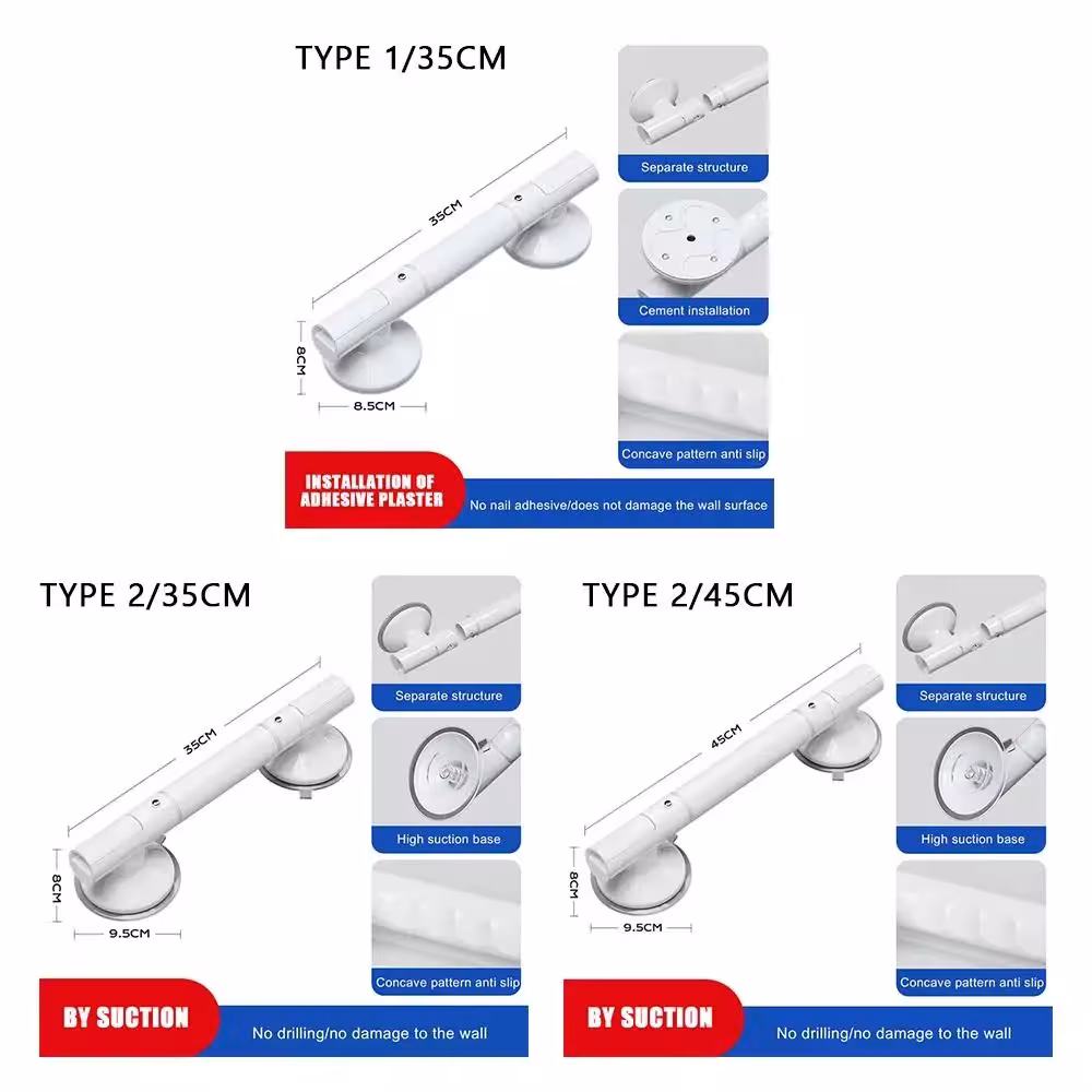 Non-slip shower handle