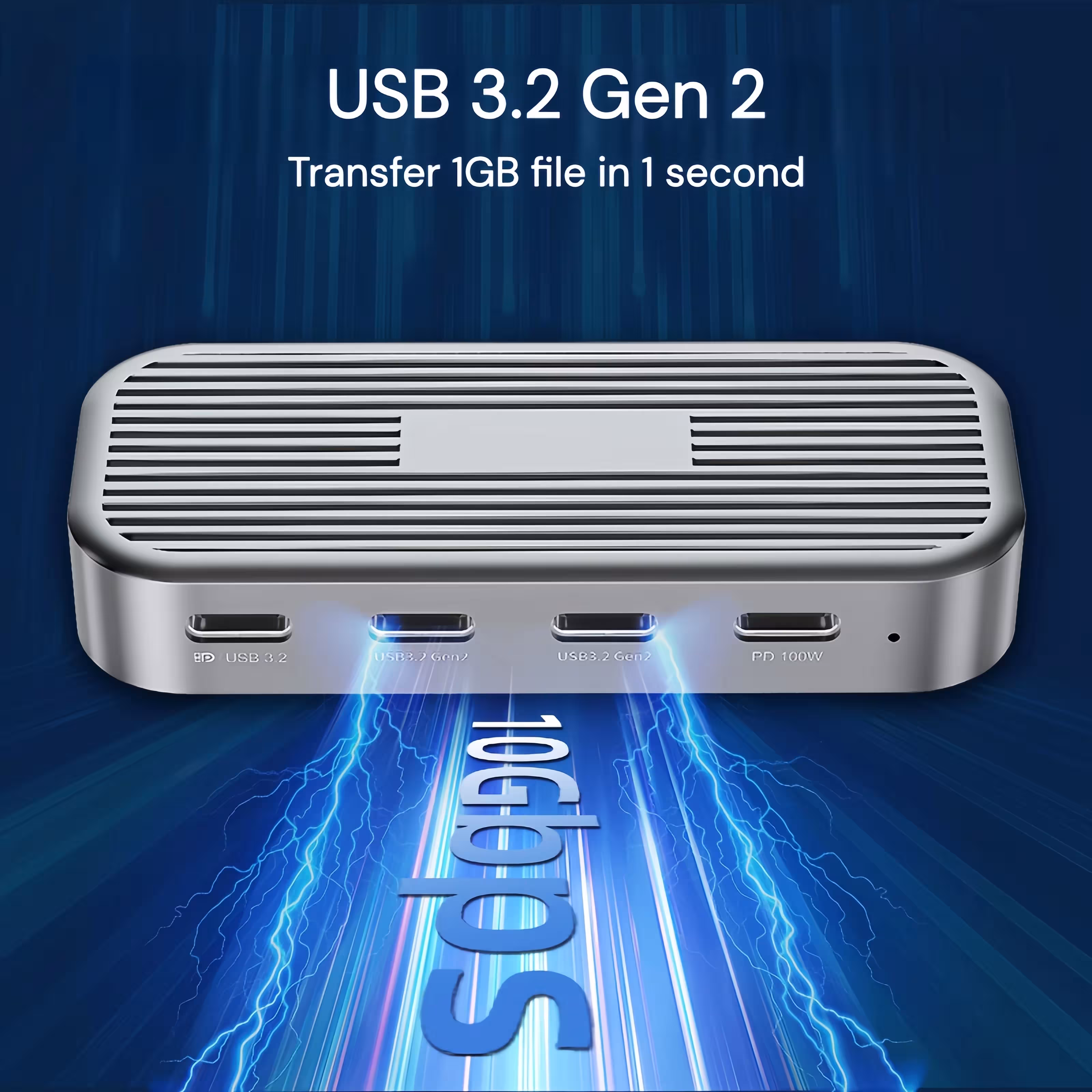 USB C šakotuvas 4K 60Hz vaizdo perdavimui