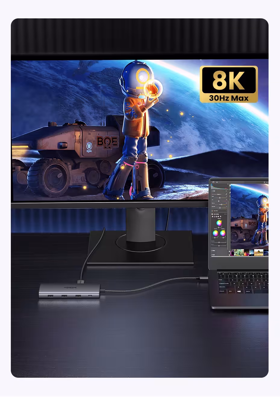 Adaptateur USB-C avec 10 connecteurs