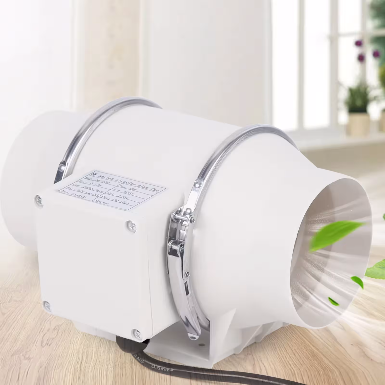 220V tylus kanalo ištraukimo ventiliatorius 2600RPM virtuvei, vonios kambariui, tualetui HF100 HF150 HF200