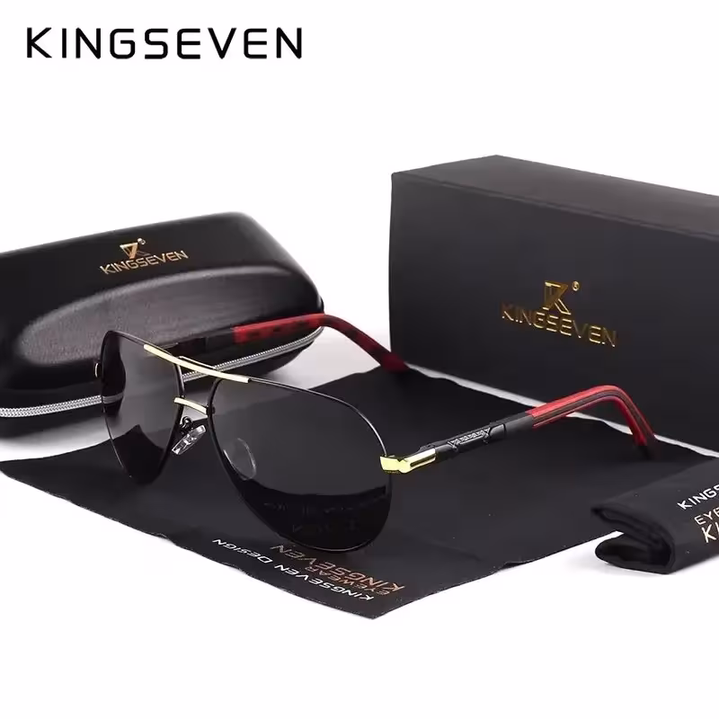 Lunettes de soleil polarisées en aluminium KINGSEVEN avec revêtement