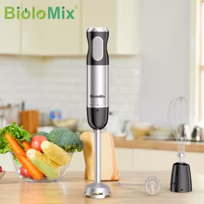 Frullatore manuale BioloMix 3-in-1 da 1000W con lame in acciaio inossidabile di grado 304