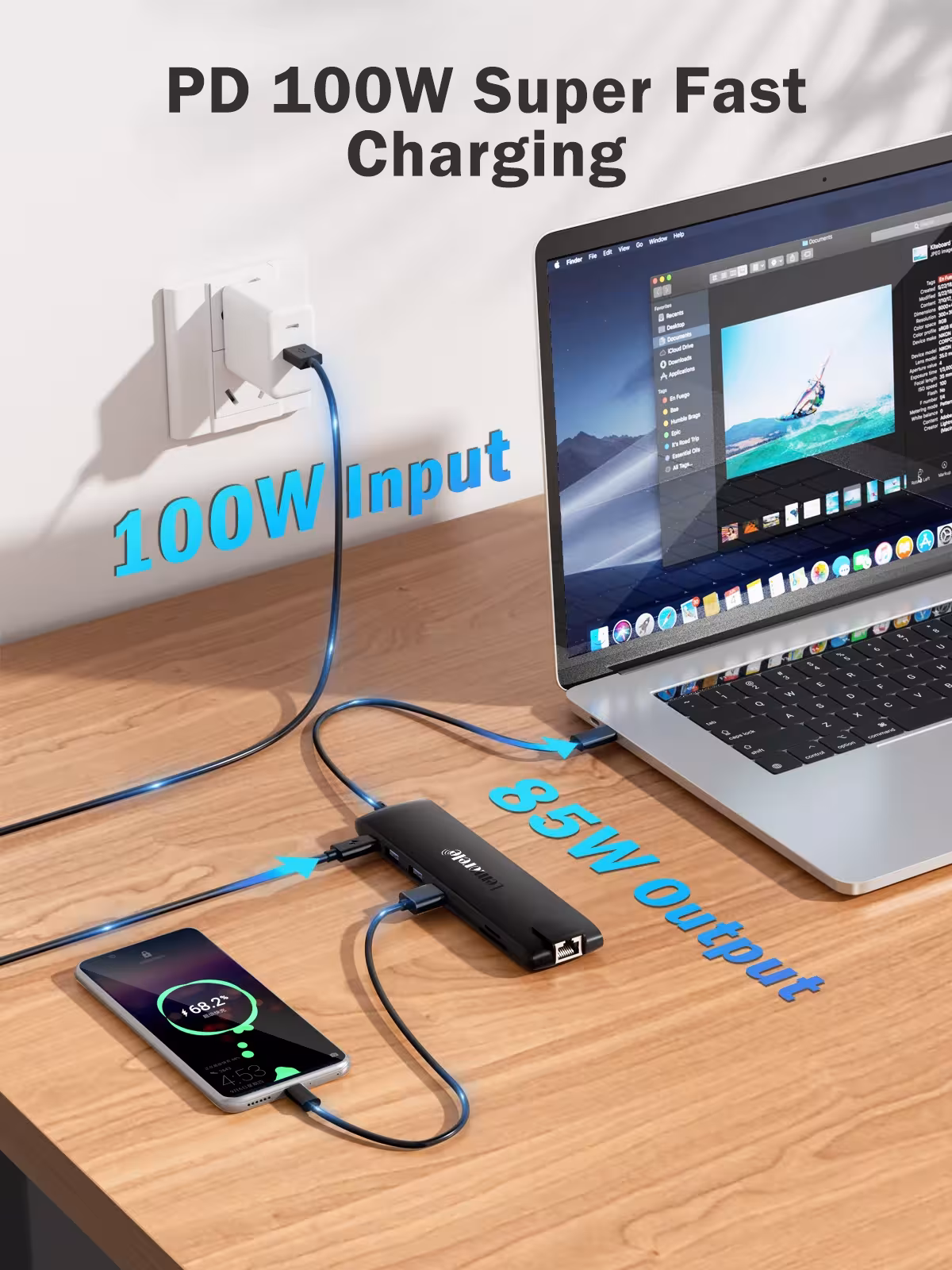 USB C dokavimo stotelė