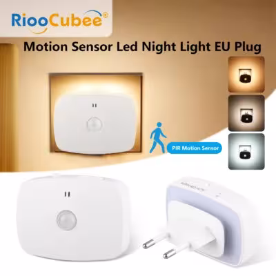 Bewegungsmelder-LED-Nachtlicht mit EU-Stecker, automatische Ein-/Ausschaltung