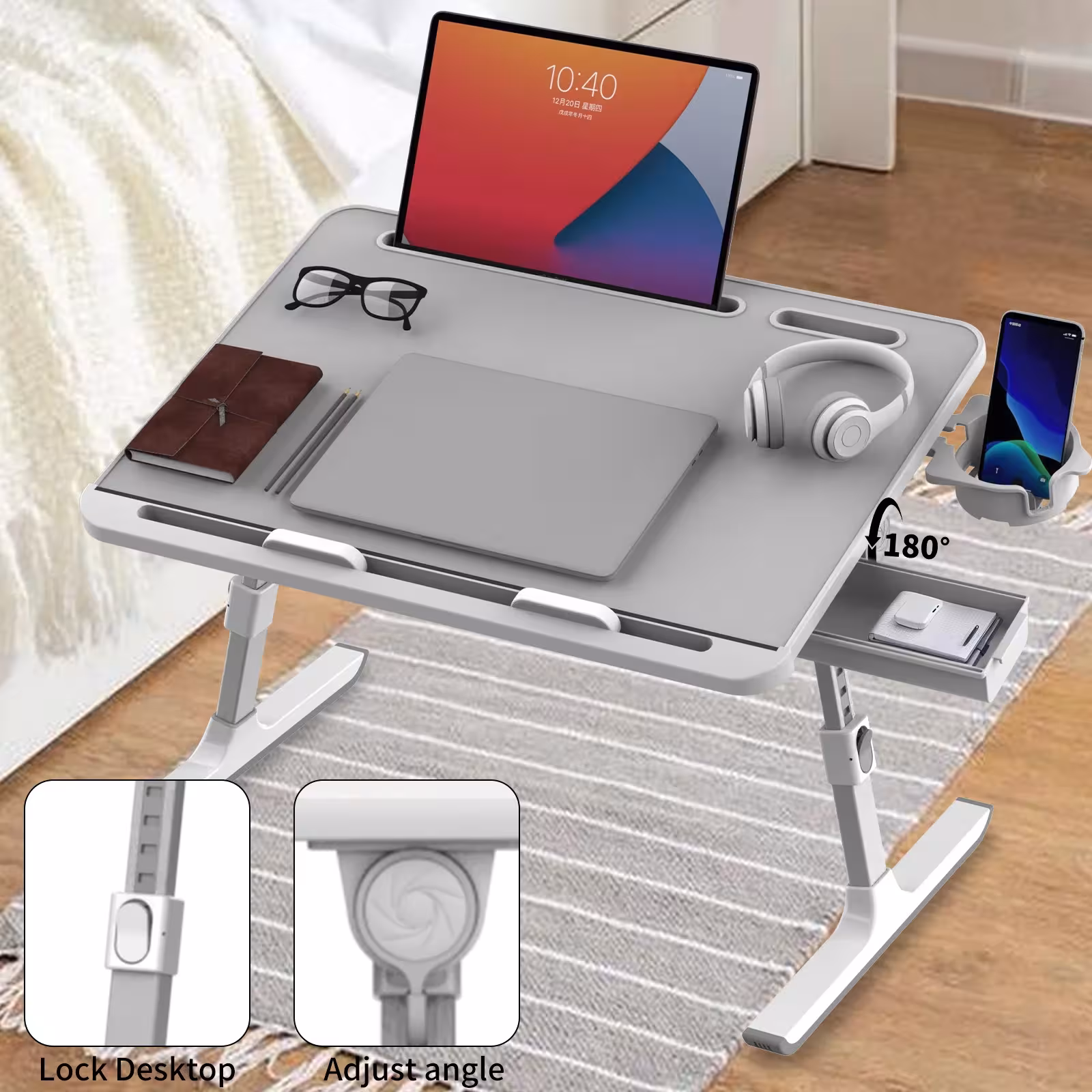 Table pliante pour lit
