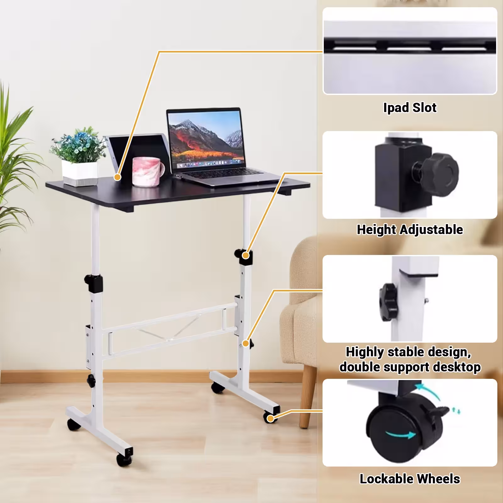 Mesa con altura ajustable