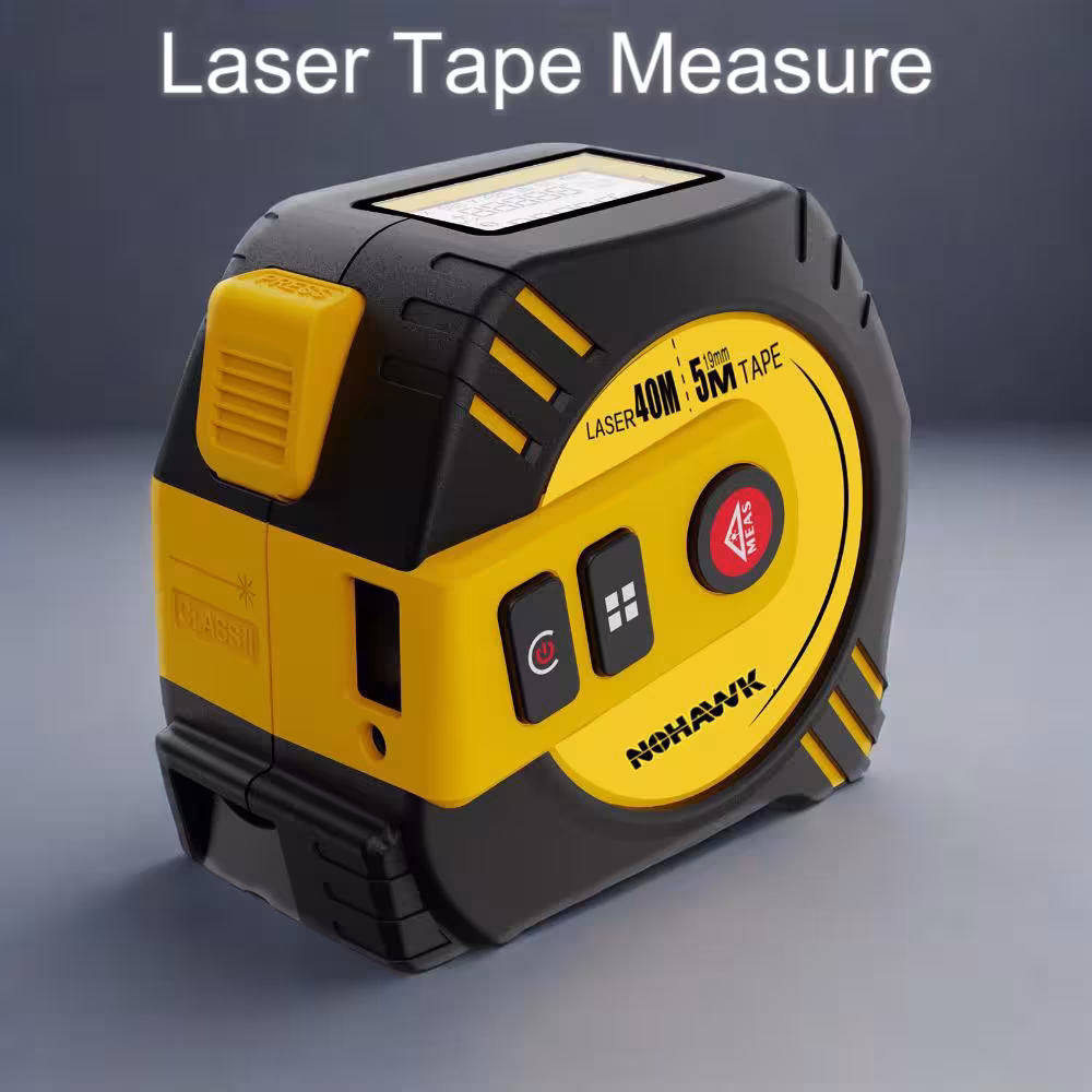 Misuratore laser 2-in-1 Nohawk, portata 40m/80m, metro digitale con display LCD per designer e costruttori