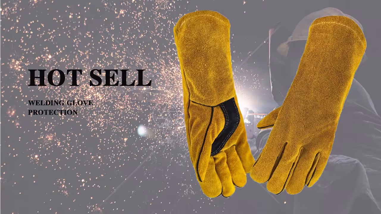 fire-resistant leather work gloves