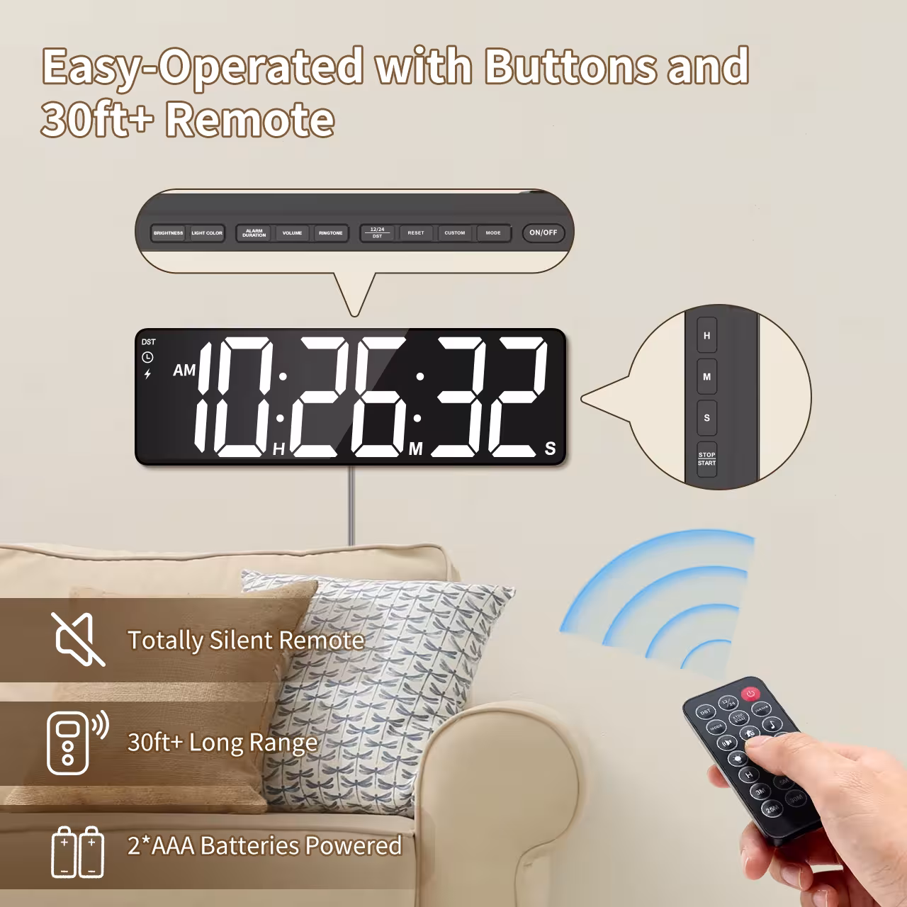 Reloj LED con temporizador