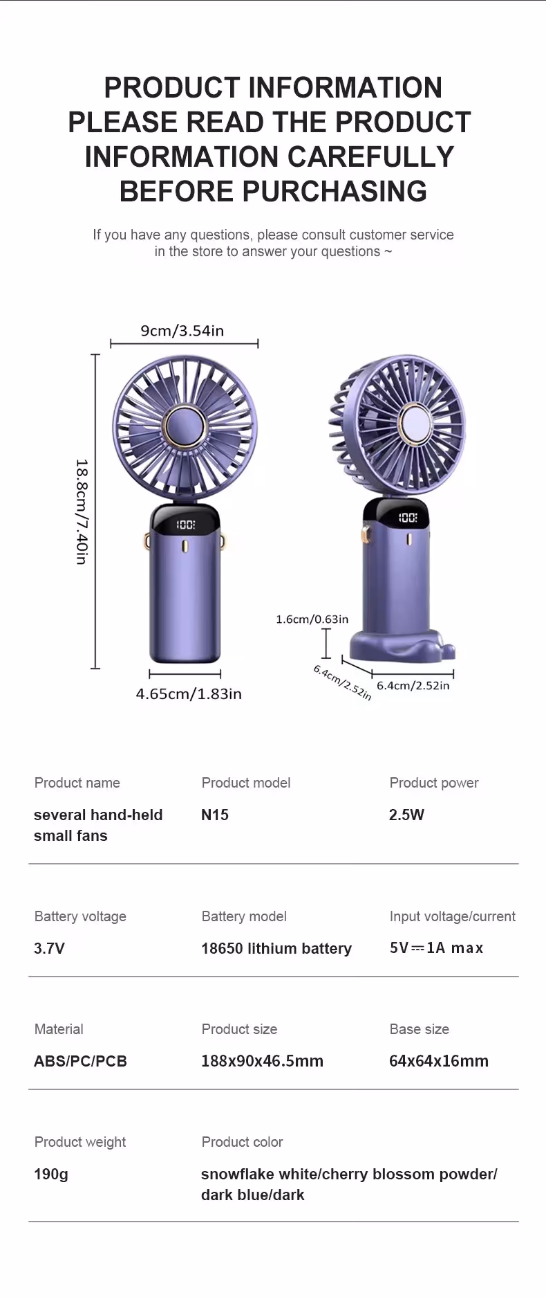 mini ventilateur portable