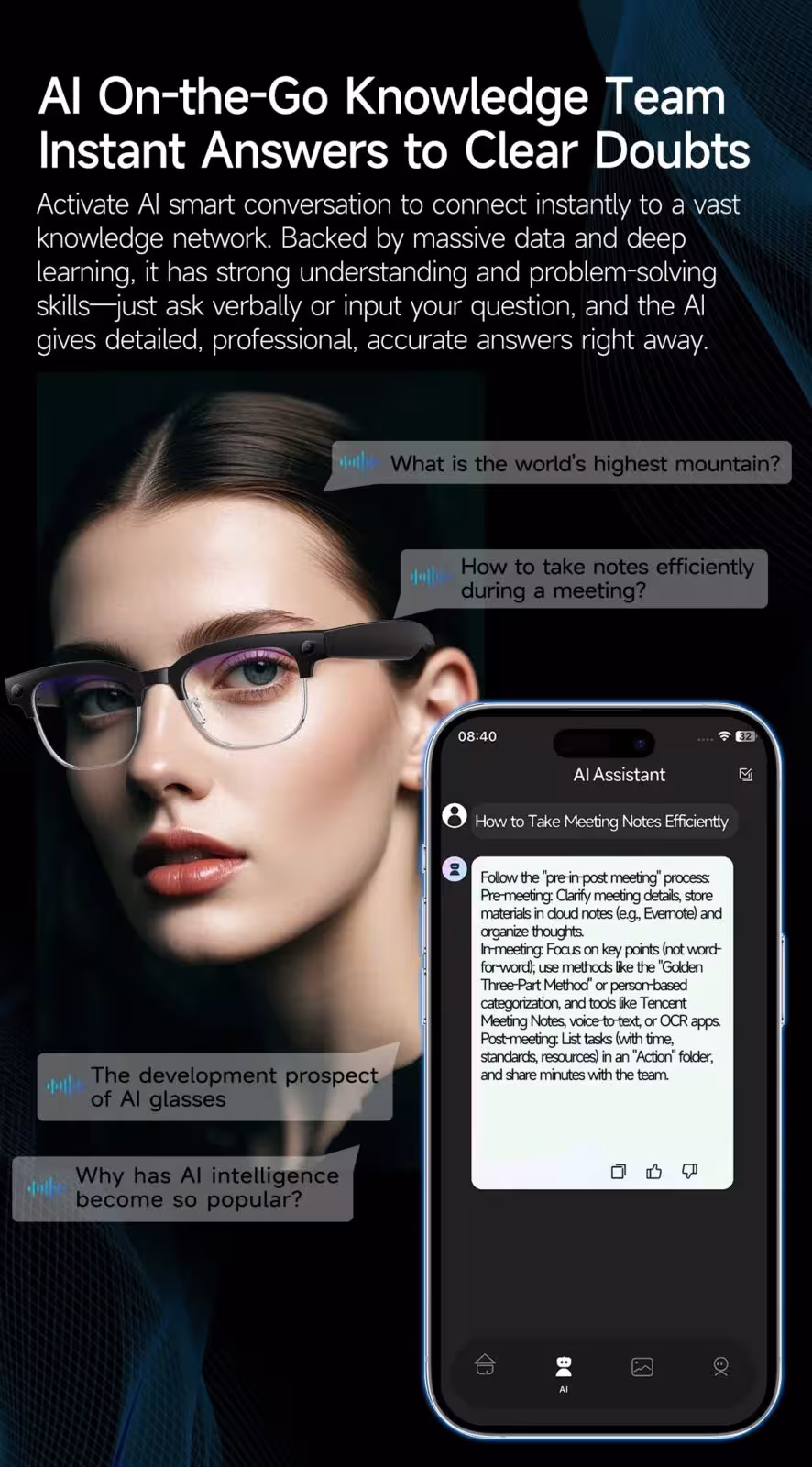 smart glasses with camera