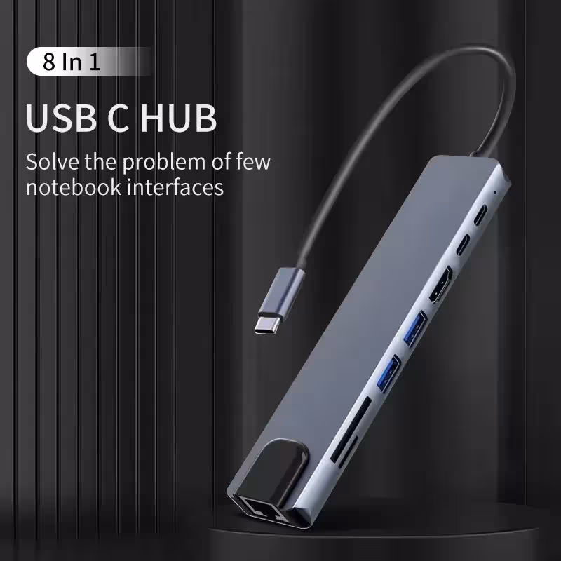 Adaptador USB C 8 en 1