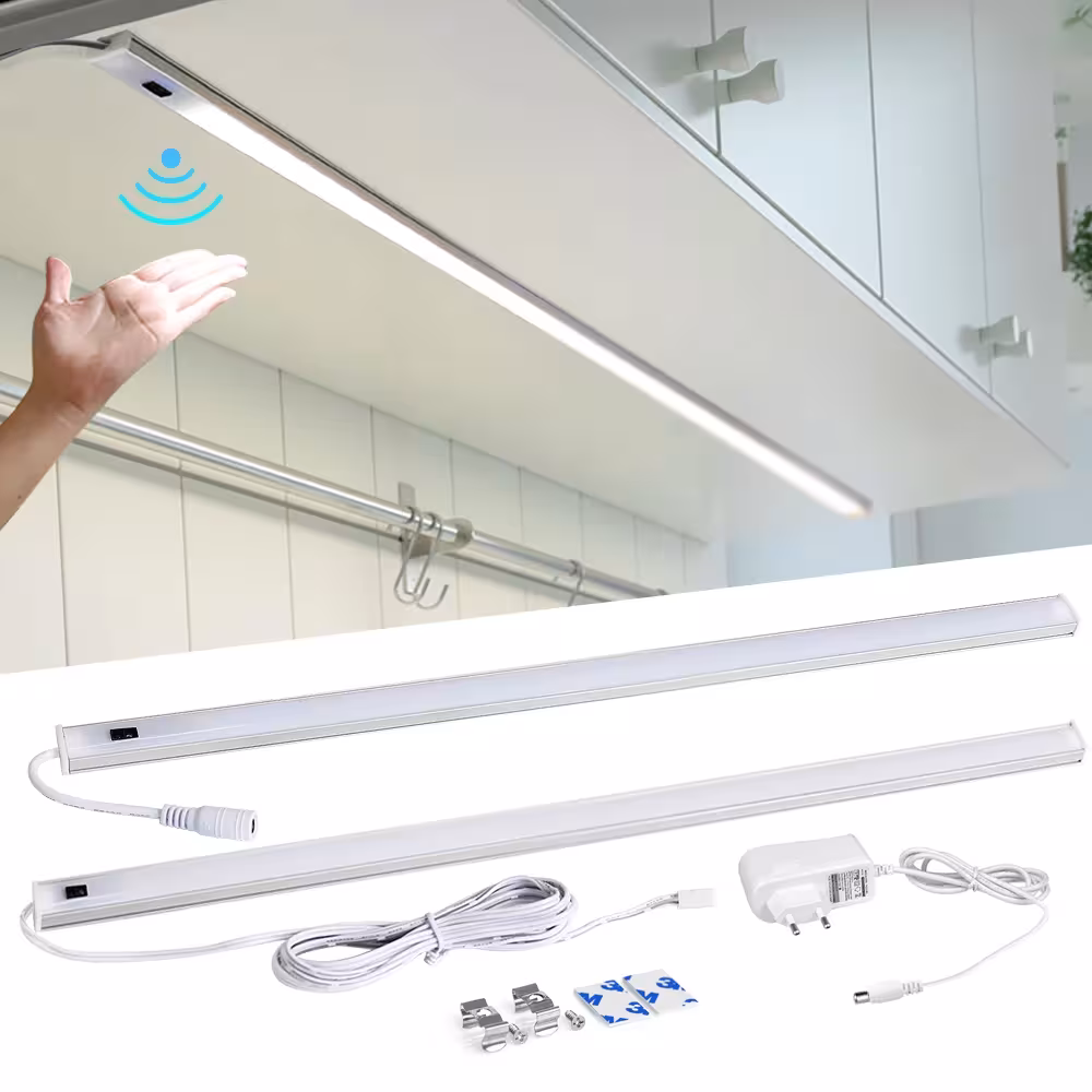 Foco LED debajo del mueble con sensor de movimiento, para cocinas y armarios, 30/40/50cm