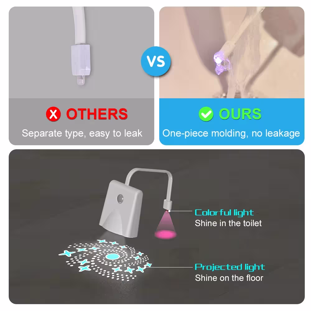 luce notturna per il bagno con sensore di movimento