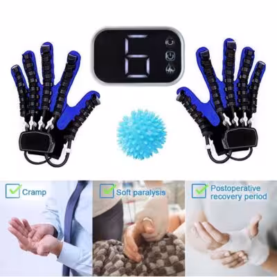 Intelligente Massage-Rehabilitationshandschuhe zur Wiederherstellung der Handfunktion nach Schlaganfall oder Hemiplegie, Fingerübungstherapeut für Übungen