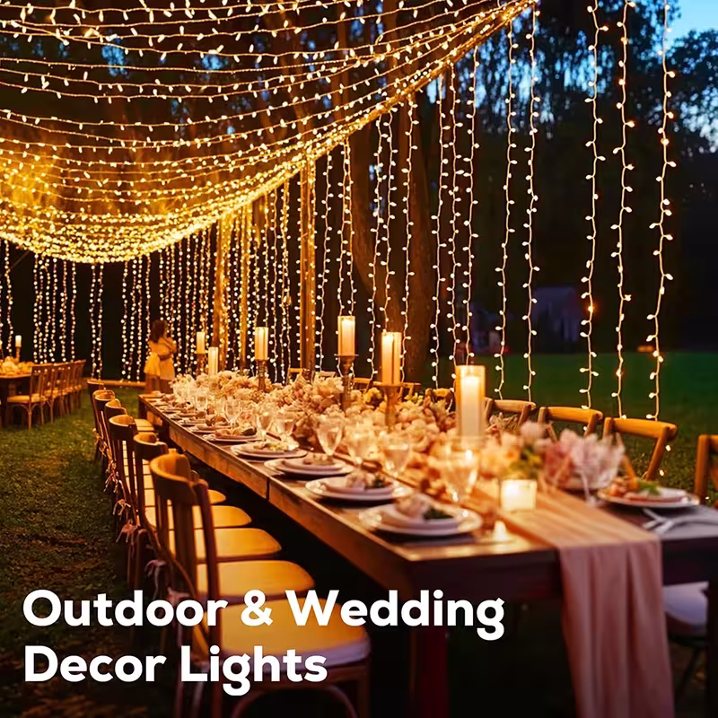 Outdoor LED string lights