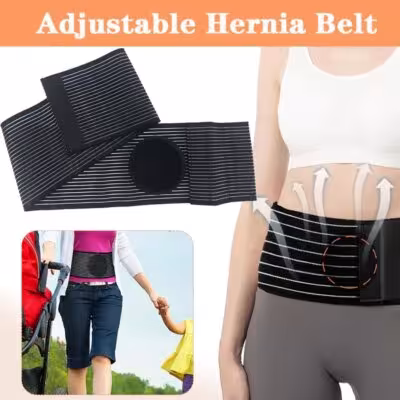Ceinture de soutien pour hernies pour hommes et femmes avec coussinet compressif réglable