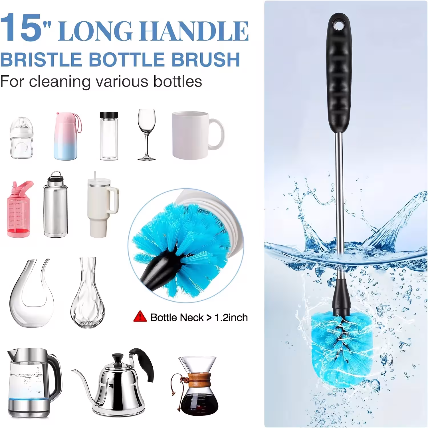 brosse de nettoyage pour bouteilles
