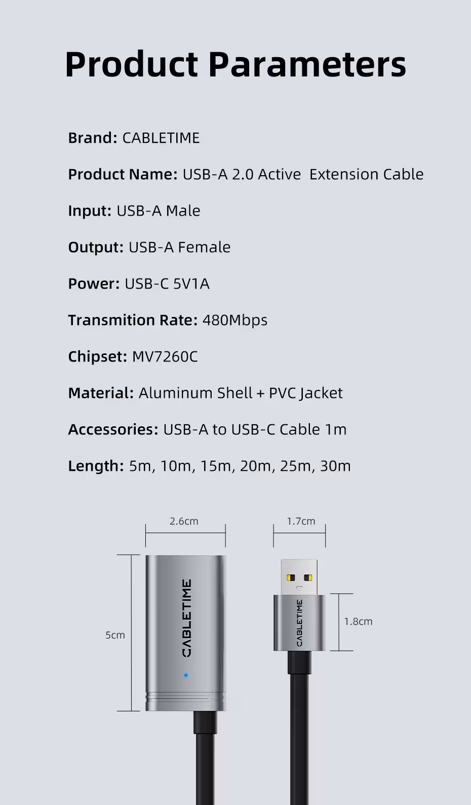 câble d'extension USB