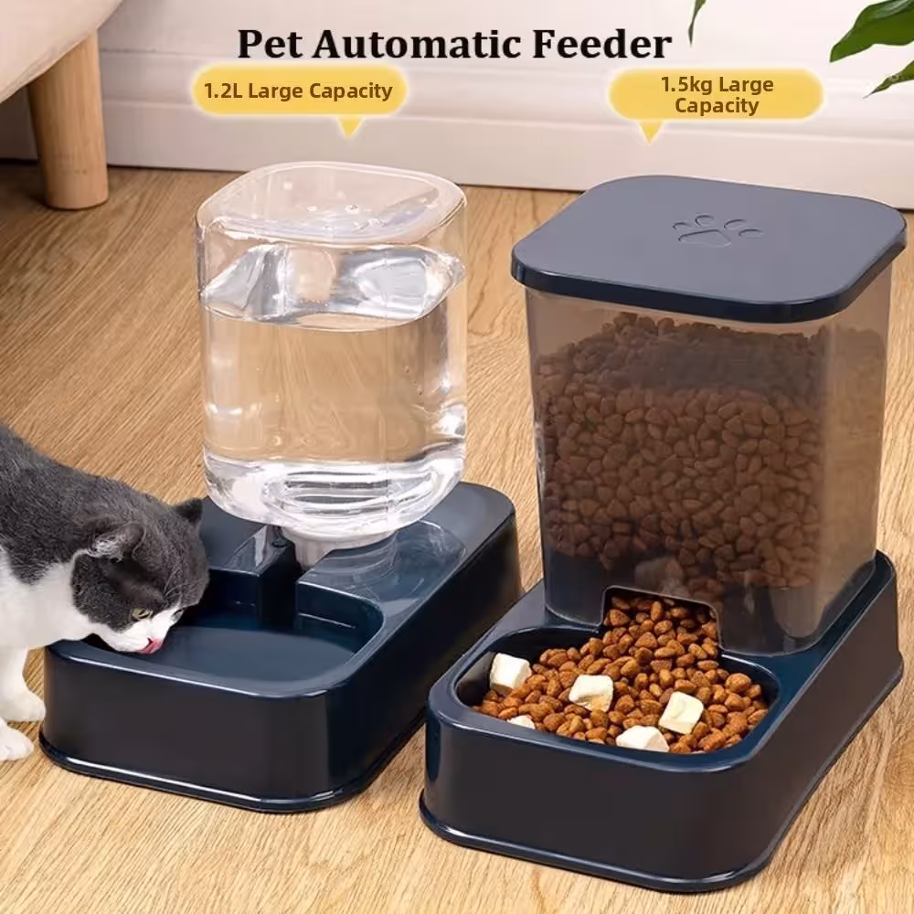 Automatic dog and cat food and water dispenser 1.2L 1.5L