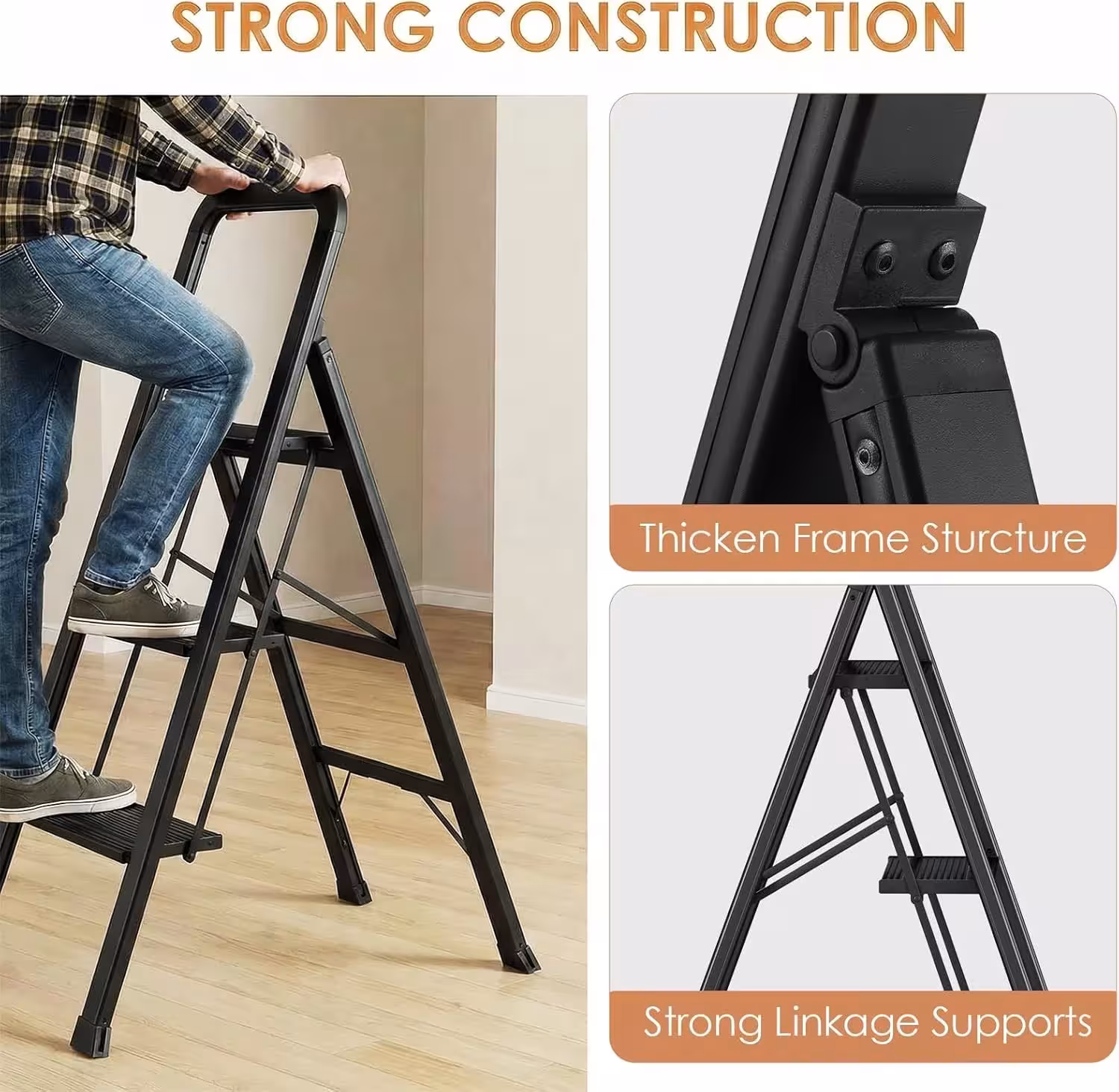 Aluminum ladder with platform