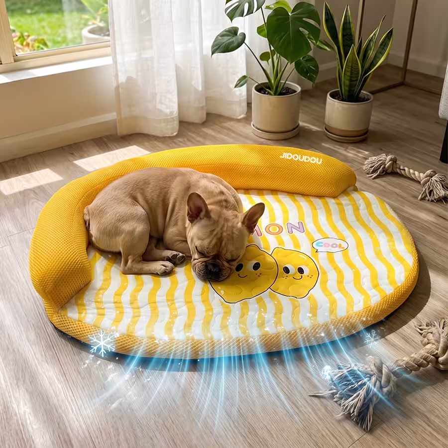 Sofá para perros de primavera con cubierta extraíble para mascotas agradables