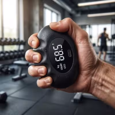 Dinamómetro manual digital ergonómico de 180 kg con pantalla LCD para entrenamiento muscular.