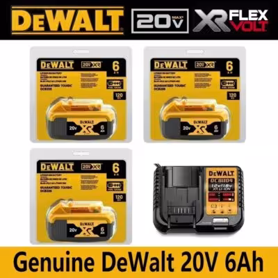 Batería DeWalt 20V 6.0Ah DCB184 DCB200 18V de litio