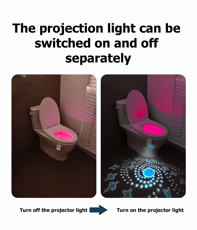 luce notturna per il bagno con sensore di movimento