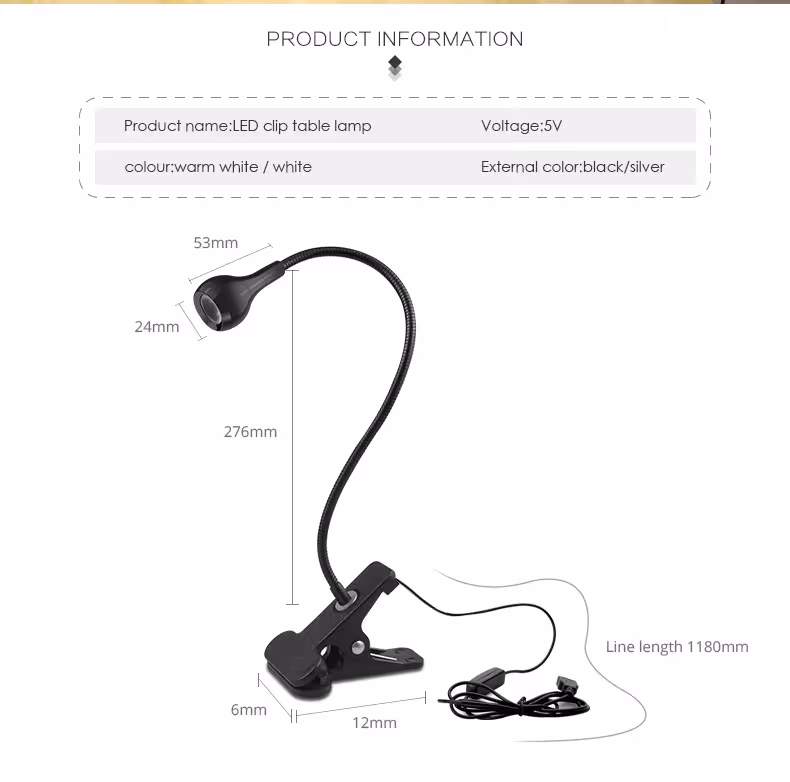 Lámpara LED con abrazadera