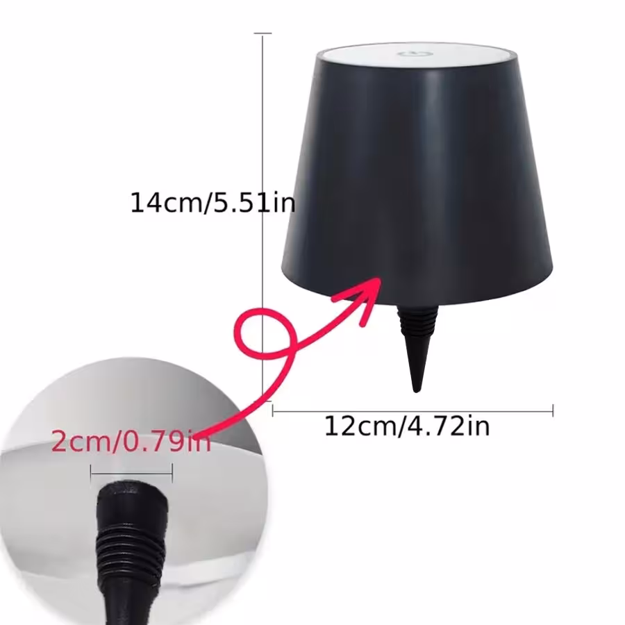 lampe de table en forme de bouteille