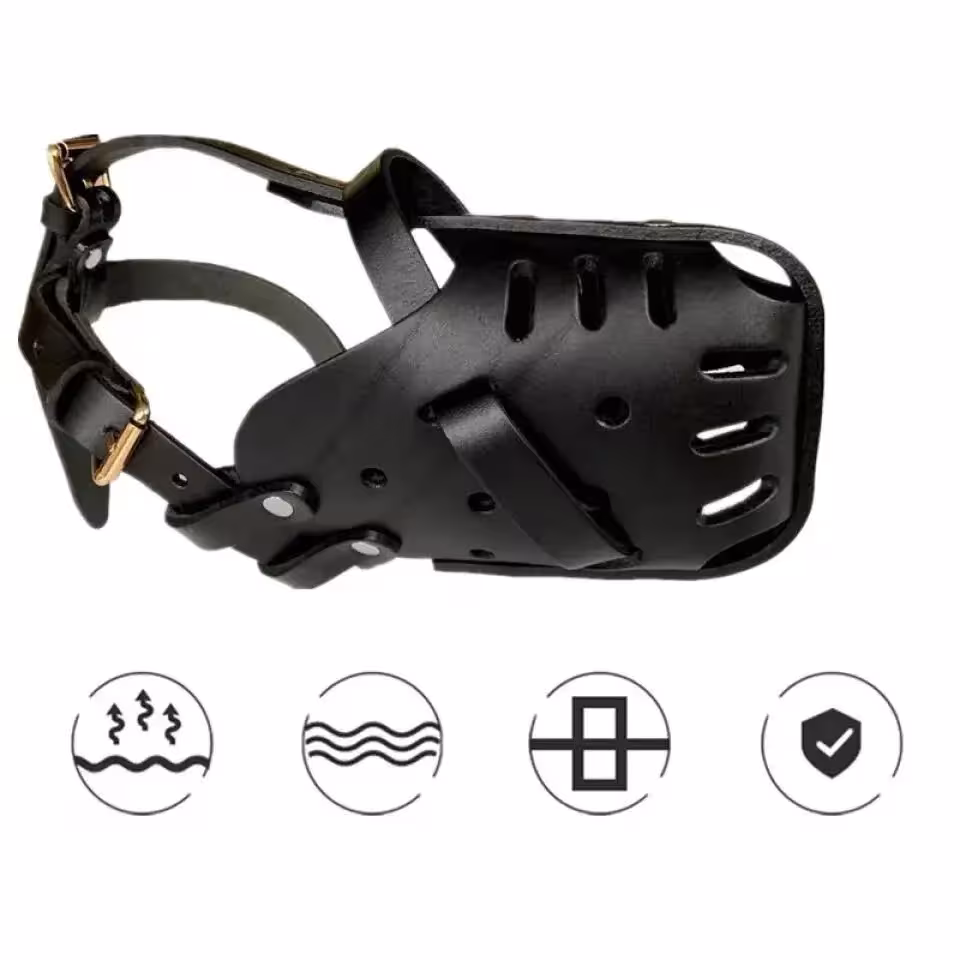 singe chien en cuir