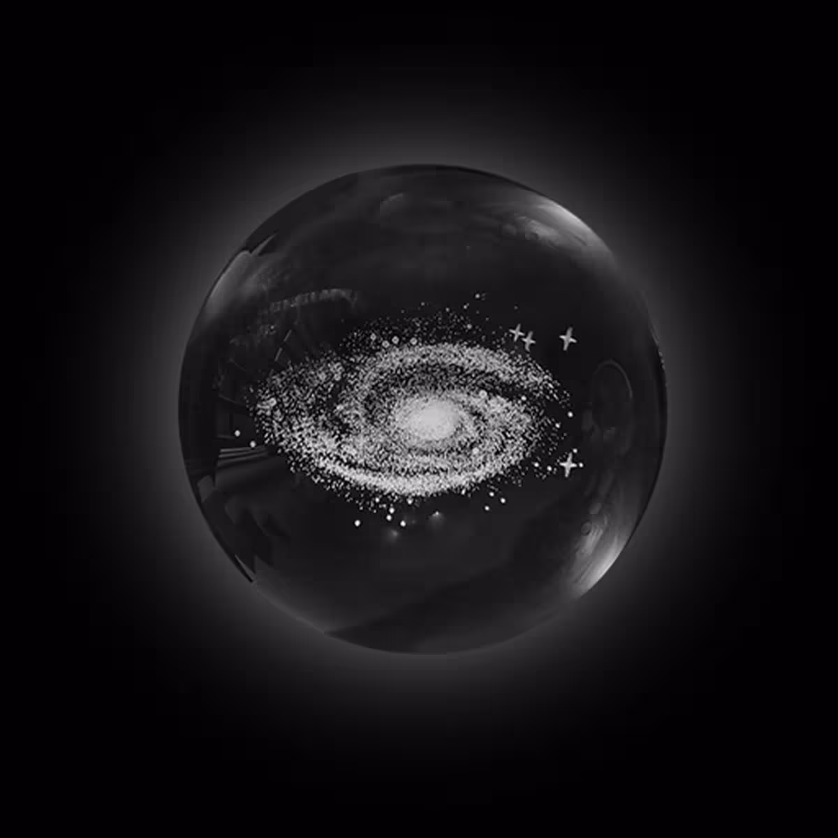 lampe de nuit en forme de boule de cristal