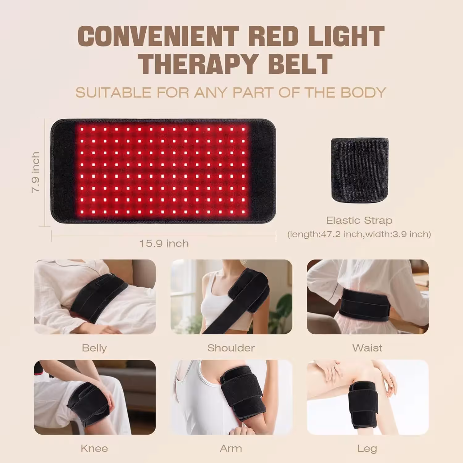 cinturón de terapia de luz roja