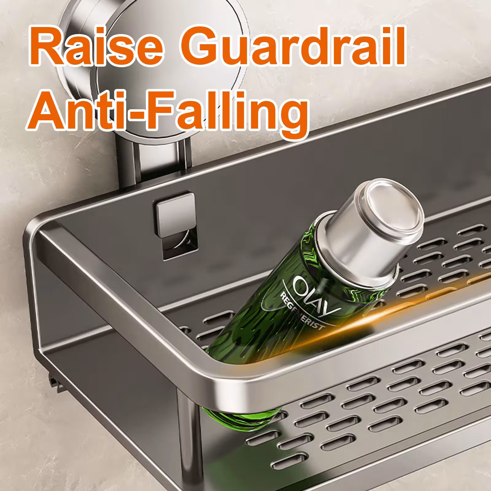 Bathroom shelf, no drilling required.