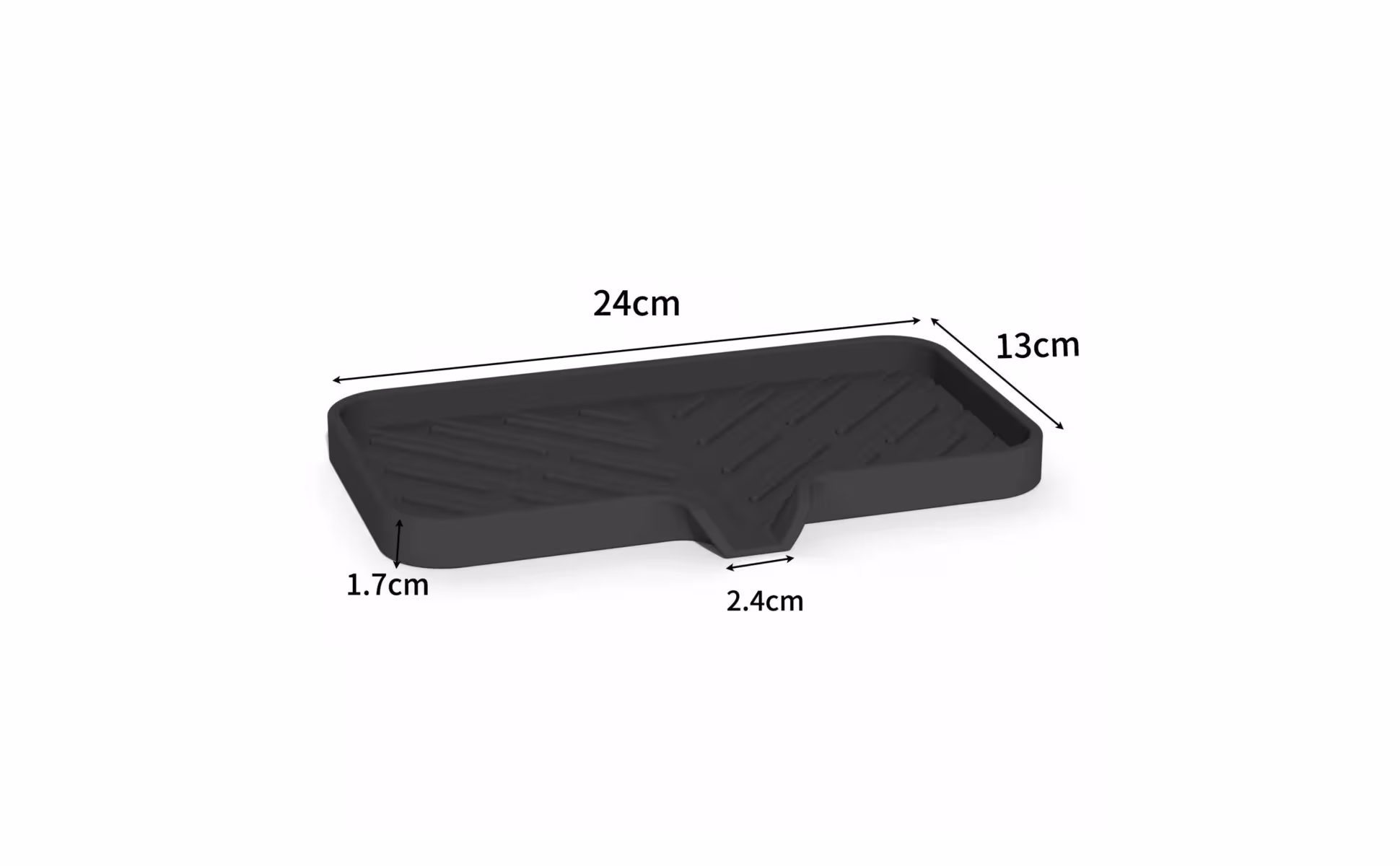 Alfombrilla de drenaje de silicona con ranura, bandeja de drenaje rectangular, accesorio para el hogar con esquinas redondeadas para encimera de cocina Alfombrilla de drenaje de silicona con ranura, bandeja de drenaje rectangular, accesorio para el hogar con esquinas redondeadas para encimera de cocina