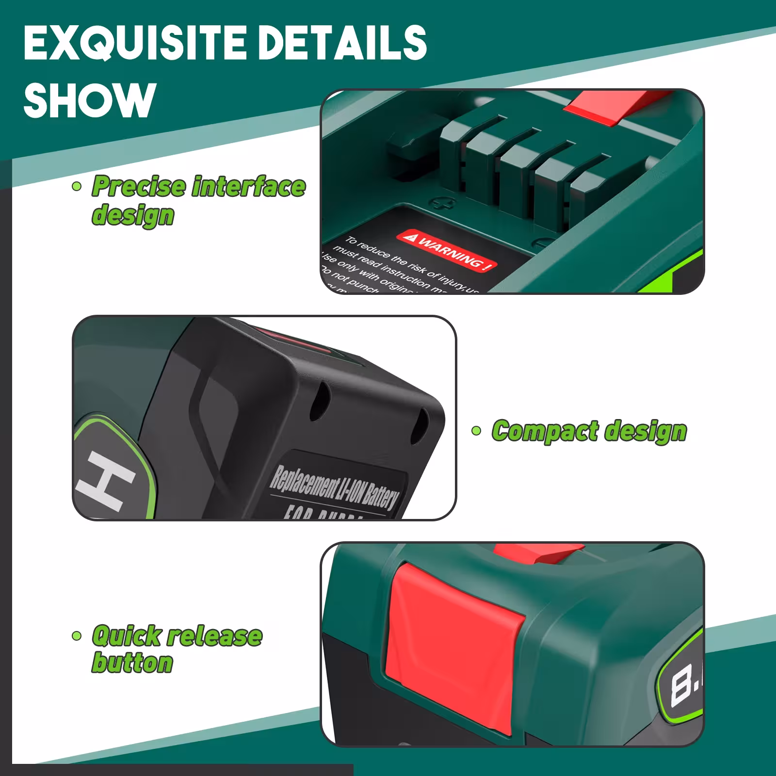 akumuliatorius 8000mAh 18V