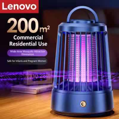 Lenovo elektrinė uodų gaudyklė su USB įkrovimu, 4500V įtampa, naudojimui namuose ir lauke, sode