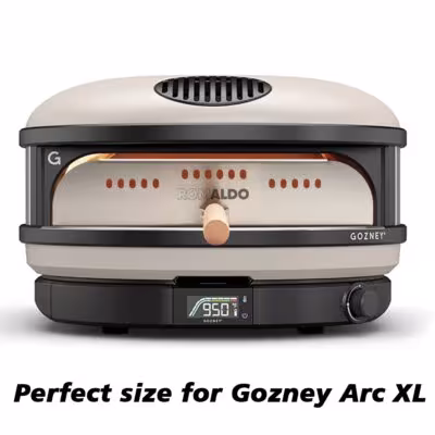 ROMALDO stainless steel pizza oven door, precisely designed for the Gozney Arc XL pizza oven, durable and airtight.