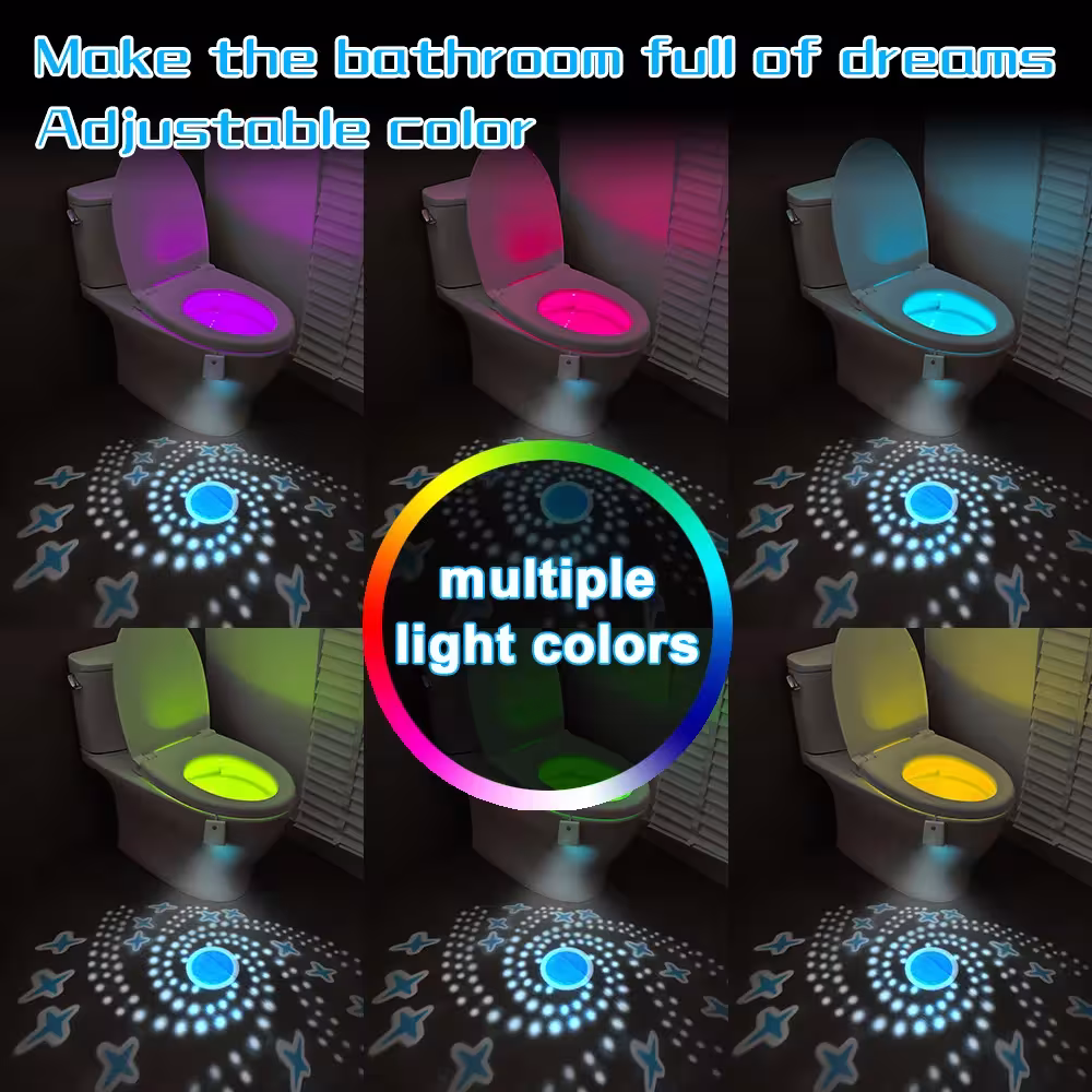 luce notturna per il bagno con sensore di movimento