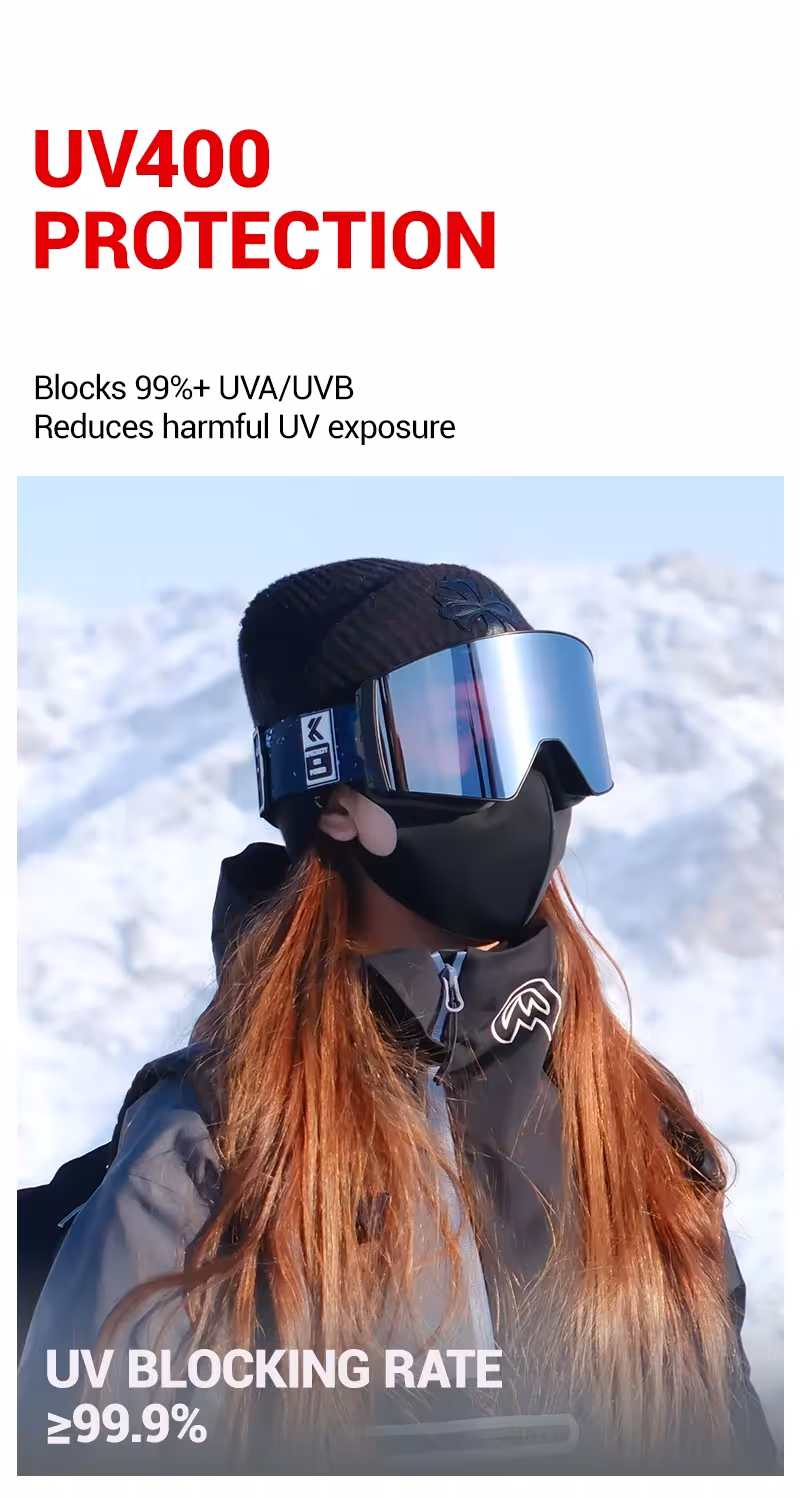 slidinėjimo akiniai su magnetiniais lęšiais